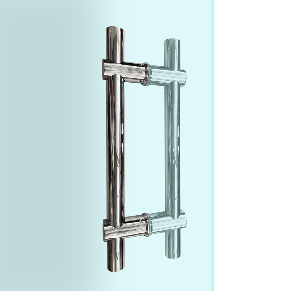 Front Door Stainless Steel H Shape Adjustable Glass Door Handle