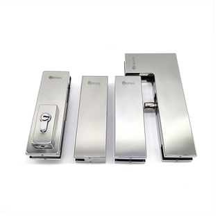 stainless steel mirror finish glass door Patch Fitting