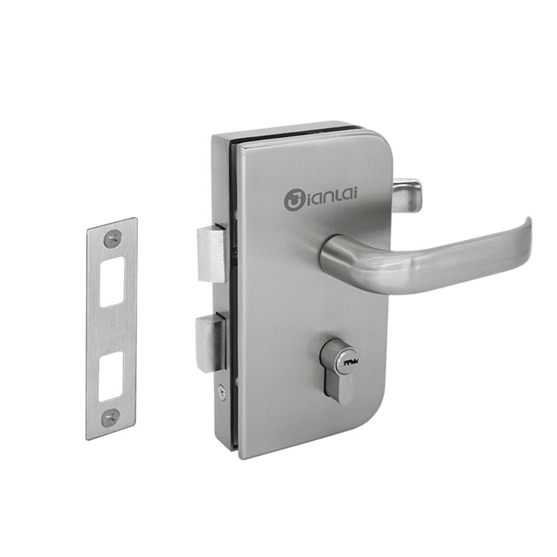 Zinc Alloy Square Shape Satin Finish Level Handle Glass Door Lock