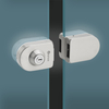 zinc alloy track bathroom Glass Door Lock