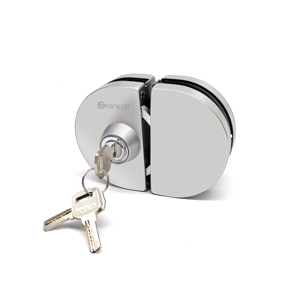 Commercial No Drill Double Side Exterior Glass Door Lock