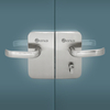 zinc alloy no punch office Glass Door Lock