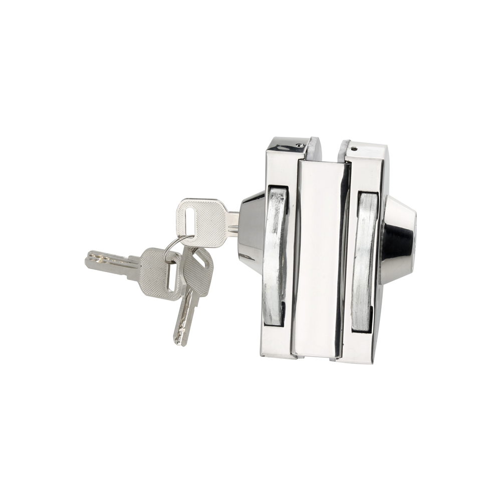 Commercial No Drill Double Side Exterior Glass Door Lock