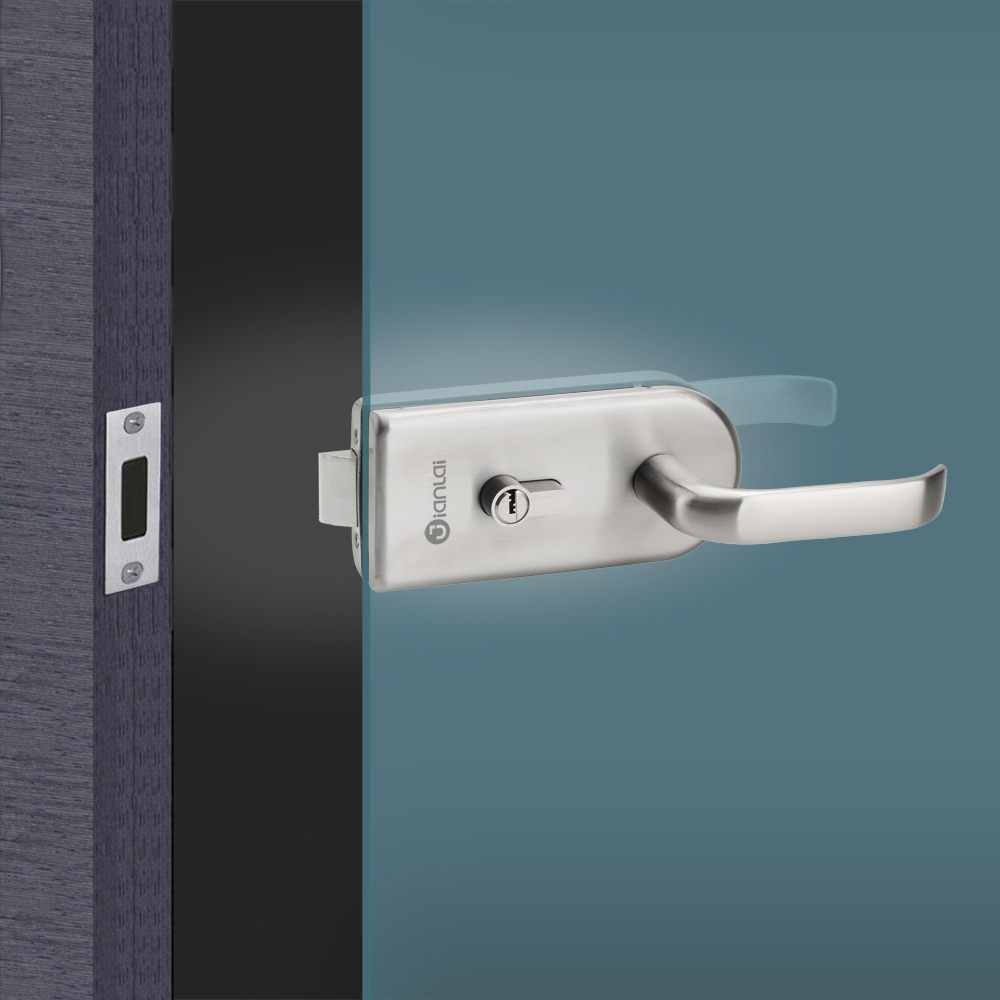 zinc alloy with universal key commercial Glass Door Lock