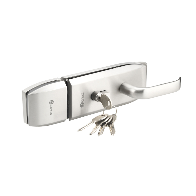 Commercial Brushed Stainless Steel Center Glass Door Lock