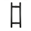 Commercial Matt Black Exterior Tempered Glass Door Handle