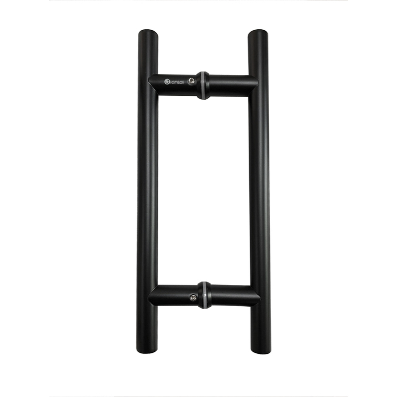 Commercial Matt Black Exterior Tempered Glass Door Handle