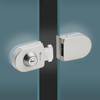 aluminum no drill commercial Glass Door Lock