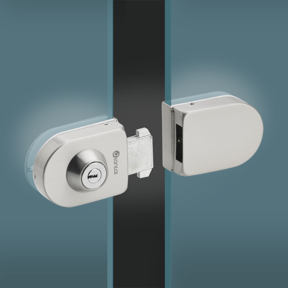 aluminum no drill commercial Glass Door Lock