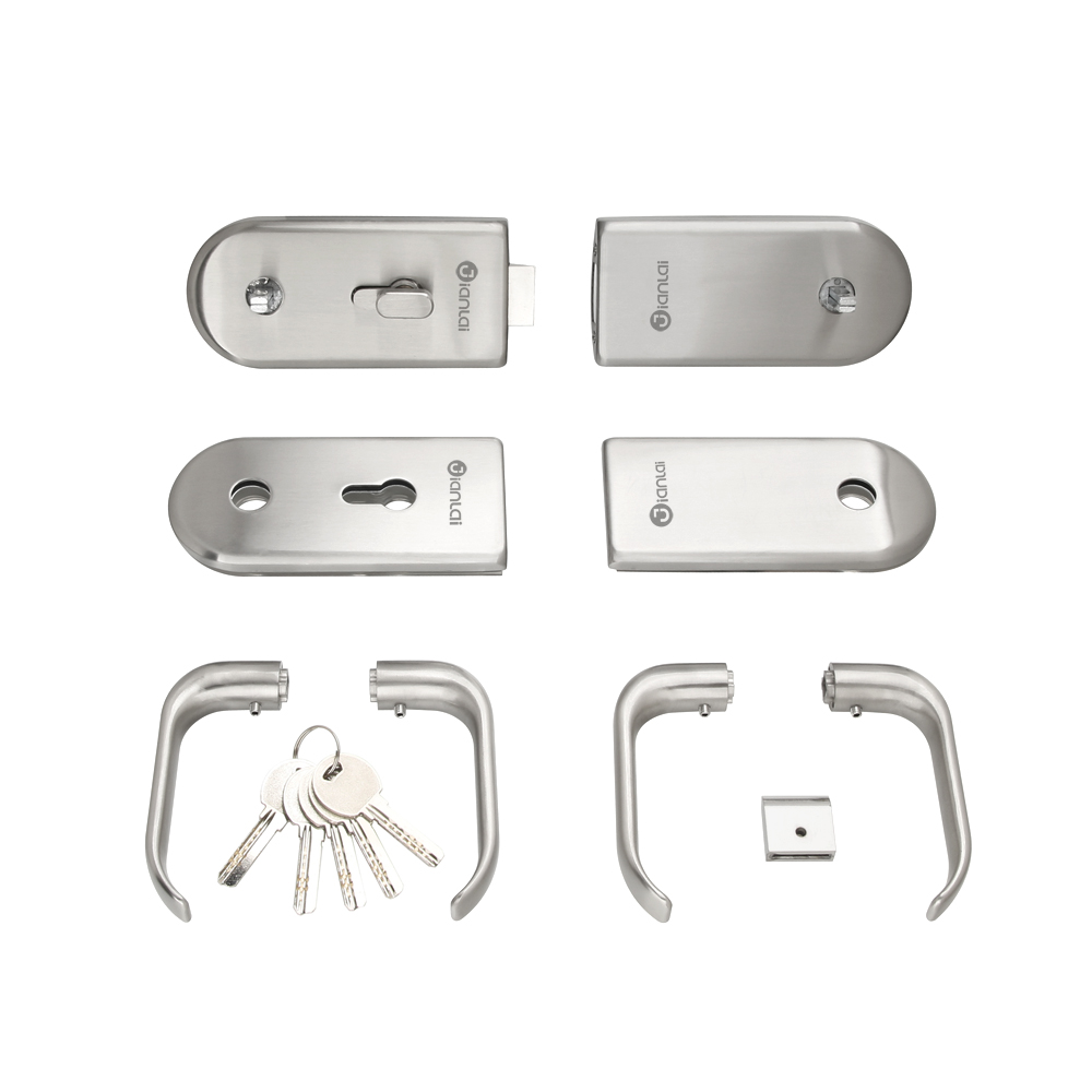 Door And Window Accessories Well Polished Stainless Steel Double Glass Door Lock