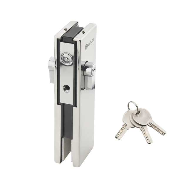 Stainless Steel Glass Door Self Closing Lock Cylinder Patch Fitting
