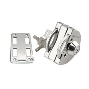 Security Stainless Steel 304 Double Cylinder Entrance Glass Door Lock