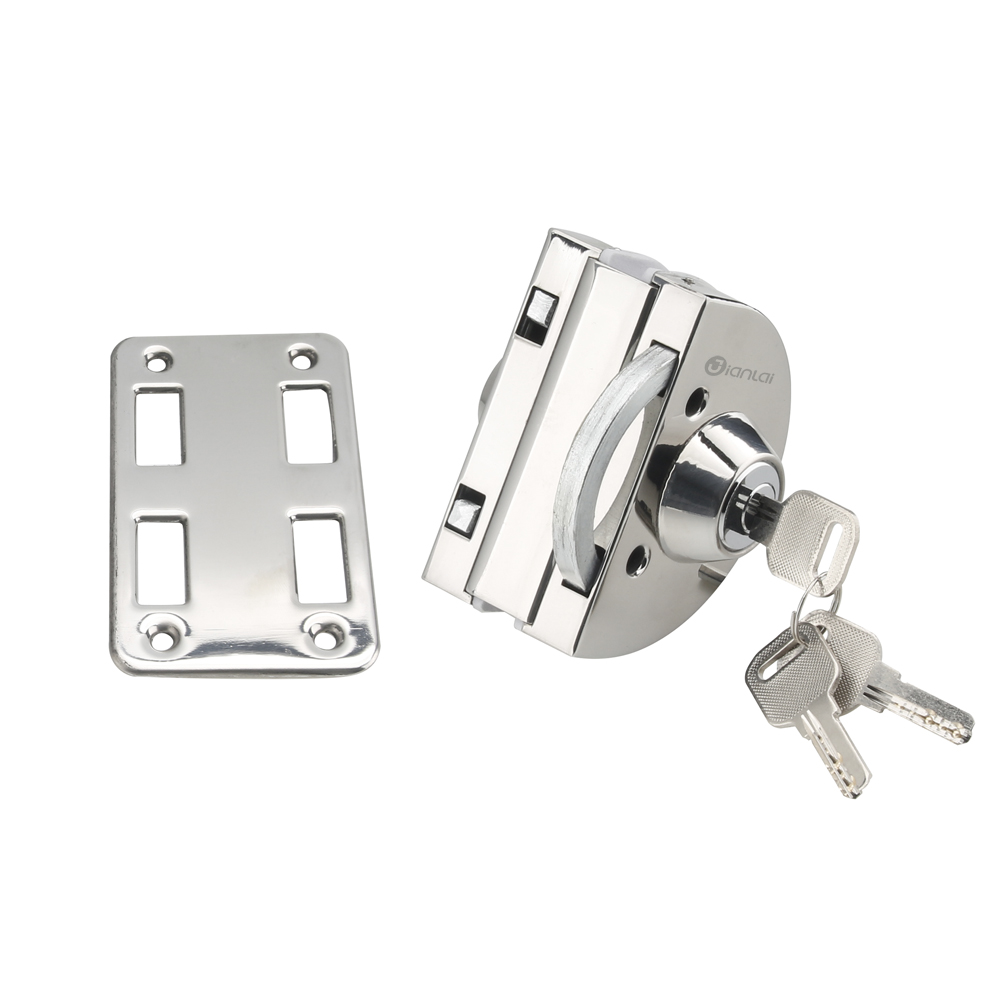 Security Stainless Steel 304 Double Cylinder Entrance Glass Door Lock